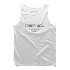 Men's Design By Humans Error 404 Costume not found, Halloween Design By InfaredDesigns Tank Top - 1 of 3
