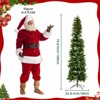 JIONJOY Slim Pencil Pre-Lit Artificial Christmas Tree – Quick Setup, Space-Saving Design for Home, Apartment, Office Holiday Decor - 4 of 4