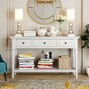 NicBex 2-Layer Console Table with 2 Storage Drawers 58"Long Sofa Table behind Couch Suitable for Entryway,Hallway,Living Room - 2 of 4