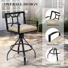 Crestlive Products Aluminum Outdoor Swivel Bar Stools with Sunbrella Cushion Patio Counter Height Barstools - 4 of 4