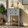 LOVMOR Narrow Console Table with Three Storage Drawers and Bottom Shelf for Living Room - 3 of 4
