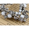 Anna-Kaci Crystal Rhinestone Faux Pearl Flower Swirl Wreath Fashion Pin Brooch - 2 of 4
