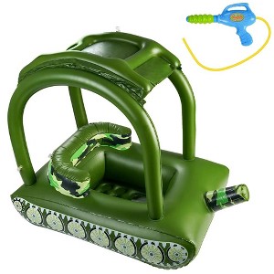 WOPET Kids Tank Pool Float with Canopy, Sunshade Pool Floats for Kids, Fun Water Play Float for Pool, Beach, or Lake, Perfect for Summer Games - 1 of 1