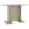 vidaXL Dining Table Sonoma Oak 43.3"x23.6"x29.5" Engineered Wood - 2 of 4