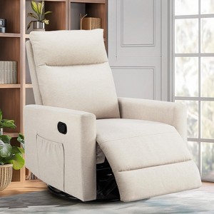 IULULU Recliner, Nursery Glider Rocker with Large Footrest, High Back, Deep Seat - 1 of 4