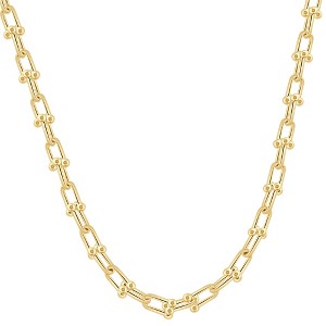 Pompeii3 14k Yellow Gold Women's 24" Chain Necklace 26 Grams 7.5mm Thick - 1 of 4