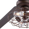 60" Casa Vieja Turbina DC Vintage Industrial Indoor Outdoor Ceiling Fan with LED Light Remote Control Oil Rubbed Bronze Damp Rated for Patio Exterior - 3 of 4