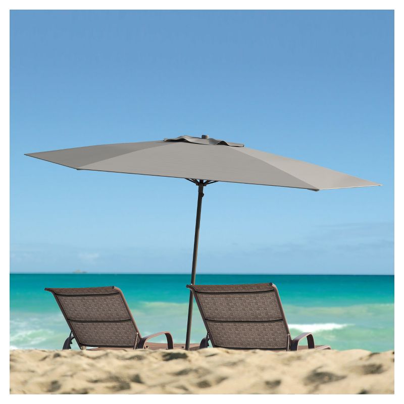 7.5&#39; x 7.5&#39; UV and Wind Resistant Beach/Patio Umbrella Gray - CorLiving, 2 of 7