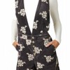 Women's Embroidered Corduroy Jumpsuit - mystree - 4 of 4
