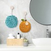 REGALWOVEN Soft Absorbent Fluffy Chenille Ball Bathroom Hand Towels with Wall Hook 4 Pack - 2 of 4