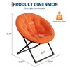 GustoWave Saucer Chair for Adults, Oversized Faux Fur Dish Chair with Metal Frame, Foldable Comfy Seat Lounge Chair - 3 of 4
