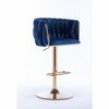 NicBex Bar Stools Set of 2,Adjustable Height Swivel Counter Stools with Chrome Footrest,Kitchen Island Stools with Gold Metal Base for Home,Bar - 2 of 4