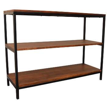 Finley Console/TV Stand - Chestnut/Black - Carolina Chair and Table