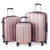KTMBDW Luggage Set of 3 Hardside Suitcase Sets with TSA Lock, 4 Spinner Wheels, ABS Lightweight Trolley Travel Case for Business Trip,Smoky (20/24/28) - 2 of 4
