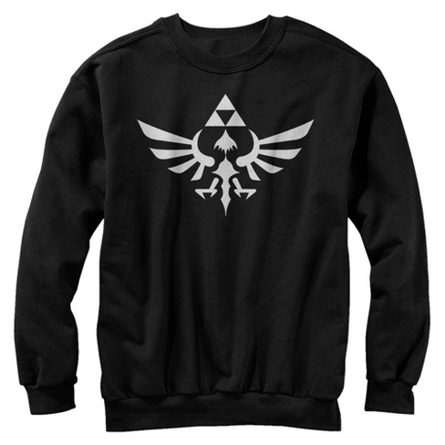 Men s Nintendo Legend of Zelda Triforce Sweatshirt Black X Large