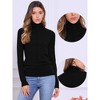 INSPIRE CHIC Women's Mock Neck Long Sleeve Ribbed Casual Sweater - 2 of 4