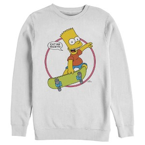 Men's The Simpsons Eat My Shorts Sweatshirt - 1 of 4