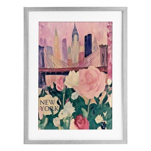 Stupell Industries New York Spring Cityscape Framed Print Under Glass Art - 1 of 4