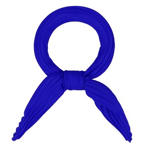 Allegra K Women's Solid Color Bandana Pleated Rhombus Head Scarf Wraps Scarves Neckerchief 1 Pc - 1 of 4