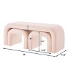 Modern U-Shaped Ottoman Bench Set with Foam Padded Seats for Extra Seating and Footrest Use in Living Room -3irtyhousy - 4 of 4