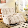Classic 360° Swivel Electric Recliner with , Gliding Function, and Plush Velvet Upholstery for Living Room - 2 of 4