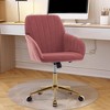 Ridstar Adjustable Office Chair with Backrest Seat For Bedroom-Red - 3 of 4