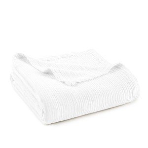 Whisper Organics Muslin Organic Cotton Throw Blanket White King