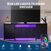 70 Inch TV Stand Dresser with LED Lights & USB Charging, 13-Drawer Storage Cabinet for Bedroom, Living Room - 4 of 4