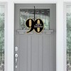 Big Dot of Happiness Adult 90th Birthday - Gold - Hanging Porch Birthday Party Outdoor Decorations - Front Door Decor - 1 Piece Sign - 2 of 4