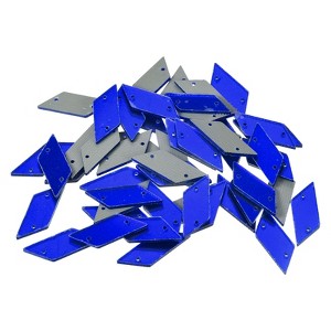 Unique Bargains Flat Back Acrylic Irregular Mirror Beads for Evening Dresses Cloth 50 Pcs - 1 of 4