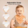 8pk Organic Baby Bandana Bibs, Baby Drool Bibs for Baby Boy, Girl, Baby Bibs for Infant, Newborn - 3 of 4