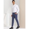 Lars Amadeus Men's Casual Striped Slim Fit Flat Front Contrast Color Trousers - 4 of 4