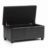 CAVINAS Faux Leather Storage Ottoman Bench,Ottoman with Stitched Design and Nailhead Trim for Living Room,Bedroom - 2 of 4