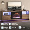 Bestier 71" Modern Fireplace TV Stand for TVs up to 75", LED Entertainment Center Gaming TV Console with 23" Remote Control Electric Fireplace - 2 of 4