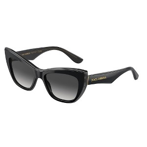 Dolce & Gabbana DG 4417 32468G Womens Cat-Eye Sunglasses Black/Transparent Grey 54mm - 1 of 3
