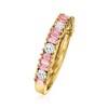Ross-Simons 0.50 ct. t.w. Pink Sapphire and .36 ct. t.w. Diamond Ring in 14kt Yellow Gold - 3 of 4