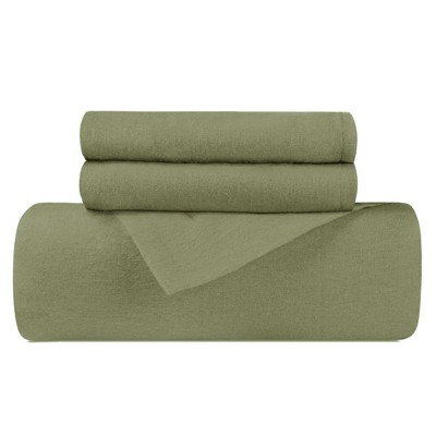 Flannel Cotton Modern Solid Fuzzy Duvet Cover Set With Pillow Shams by Blue Nile Mills