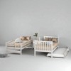 Convertible Twin Over Twin or Twin Over Full Bunk Bed with Trundle, Storage Drawers, Shelves, and Staircase, Pine Wood Frame - 2 of 4