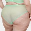 Curvy Couture Women's Mesh High Cut Brief Panty Sunset Glow - 4 of 4