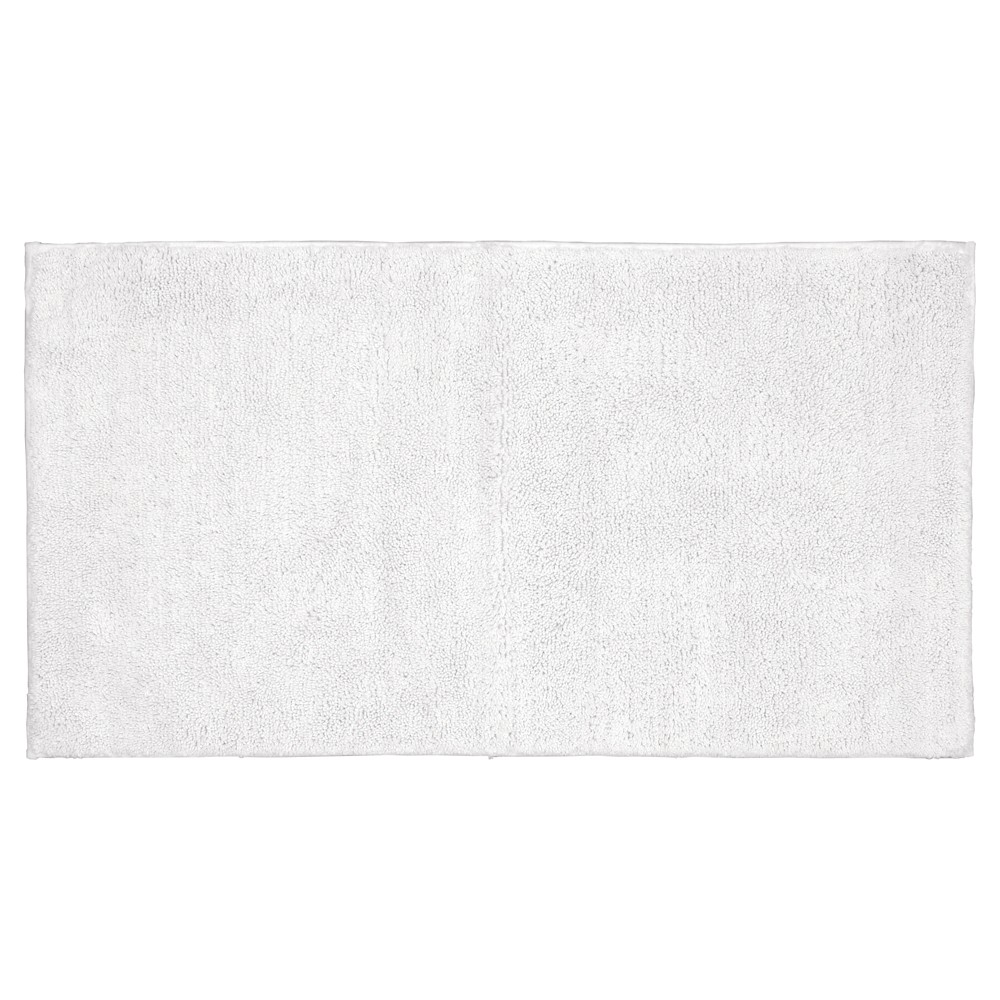  Queen Cotton Washable Bath Rug White