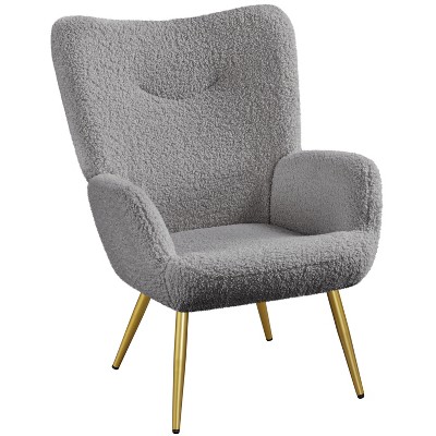 Yaheetech Modern Boucle Fabric Accent Chair For Living Room Bedroom   GUEST F47eb0be Bf3d 416f A3eb F7b4f60ec2ab