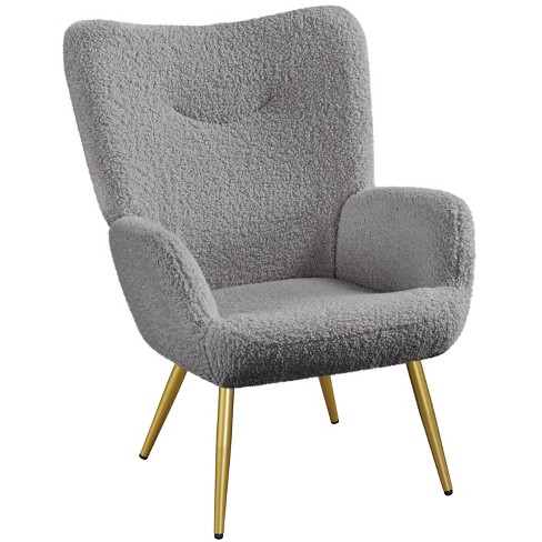 Grey patterned best sale accent chair