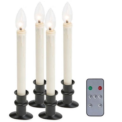 Plow & Hearth - Adjustable Window Hugger Candles, Set of 4 with Remote