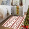 Coolmee Christmas Washable Rugs Snowflake Rug Non Slip Soft Non Shedding Indoor Holiday Decor Carpet for Living Room Bedroom - 4 of 4