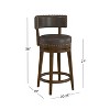 26" Lawton Swivel Counter Height Barstool Walnut - Hillsdale Furniture - 3 of 4