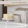 Kumasinova 8" Waterfall Spout Widespread Bathroom Sink Faucet with Pop-Up Drain,Premium Brass 3-Hole Vanity Basin Faucet,Brushed Nickel - 4 of 4