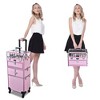 Byootique 2in1 Nail Polish Organizer Rolling Makeup Train Case - 4 of 4