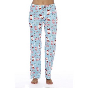Just Love Womens Christmas Print Knit Jersey Pajama Pants - Winter Cotton PJs - 1 of 3