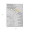 Silver Gray And Ivory Abstract Washable Indoor Outdoor Area Rug - 3 of 4