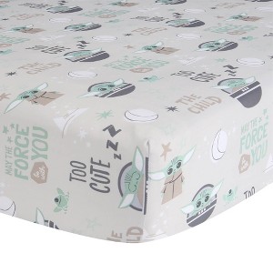 Lambs & Ivy Star Wars Cozy Friends The Child/Baby Yoda Fitted Crib Sheet - 1 of 4